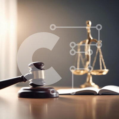 Intra Συλλεκτικό Ξύλινο Παζλ Plywood  4mm - Gavel και κλίμακα της δικαιοσύνης σε ένα ξύλινο τραπέζι Σε Ξύλινο Κουτί - Διαστάσεις Puzzle: 10x10 cm – 25 κομμάτια - Image 1