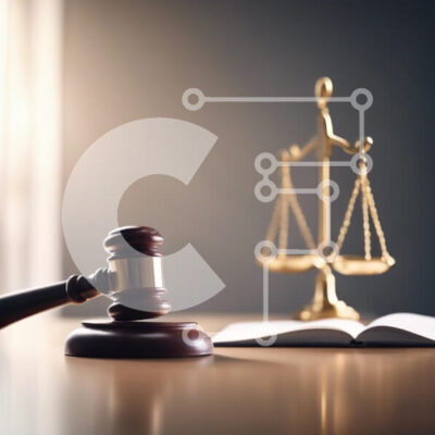 Intra Συλλεκτικό Ξύλινο Παζλ Plywood  4mm - Ρύθμιση αίθουσας δικαστηρίου με Gavel και Scale of Justice Σε Ξύλινο Κουτί - Διαστάσεις Puzzle: 10x10 cm – 25 κομμάτια - Image 1