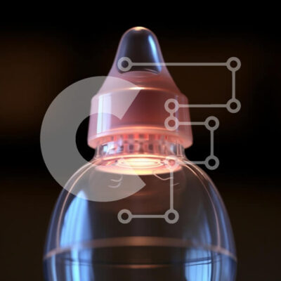 Intra Συλλεκτικό Ξύλινο Παζλ Plywood  4mm - Κοντινό πλάνο ενός μπιμπερό Σε Ξύλινο Κουτί - Διαστάσεις: 10x10 cm – 25 κομμάτια - Image 1