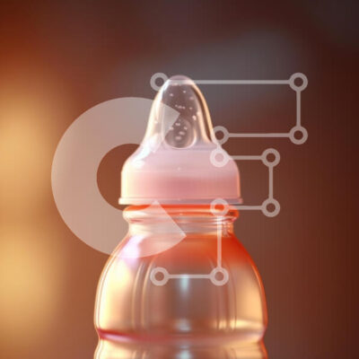 Intra Συλλεκτικό Ξύλινο Παζλ Plywood  4mm - Κοντινό πλάνο ενός μπιμπερό Σε Ξύλινο Κουτί - Διαστάσεις: 10x10 cm – 25 κομμάτια - Image 1