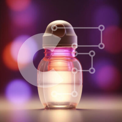 Intra Συλλεκτικό Ξύλινο Παζλ Plywood  4mm - Φωτιζόμενο μπουκάλι νερού με πολύχρωμο φόντο Σε Ξύλινο Κουτί - Διαστάσεις: 10x10 cm – 25 κομμάτια - Image 1