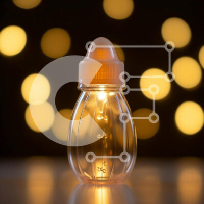 Intra Συλλεκτικό Ξύλινο Παζλ Plywood  4mm - Φωτιζόμενο μπιμπερό με φόντο Bokeh Σε Ξύλινο Κουτί - Διαστάσεις: 10x10 cm – 25 κομμάτια - Image 1