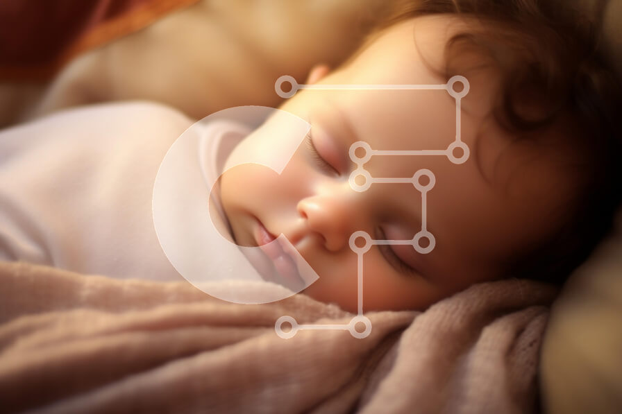 Intra Συλλεκτικό Ξύλινο Παζλ Plywood  4mm - Sleeping Baby σε ένα άνετο περιβάλλον Σε Ξύλινο Κουτί - Διαστάσεις Puzzle: 10x10 cm – 25 κομμάτια - Image 1