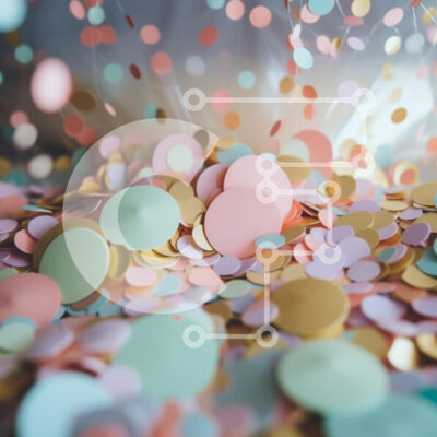 Intra Συλλεκτικό Ξύλινο Παζλ Plywood  4mm - Πολύχρωμο κομφετί για γιορτή Σε Ξύλινο Κουτί - Διαστάσεις Puzzle: 10x10 cm – 25 κομμάτια - Image 1