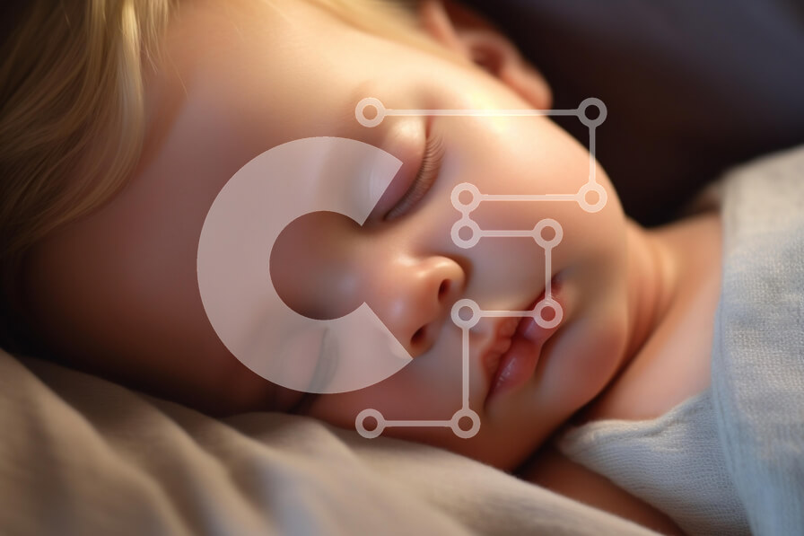 Intra Συλλεκτικό Ξύλινο Παζλ Plywood  4mm - Μωρό που κοιμάται σε μαλακό κρεβάτι Σε Ξύλινο Κουτί - Διαστάσεις Puzzle: 10x10 cm – 25 κομμάτια