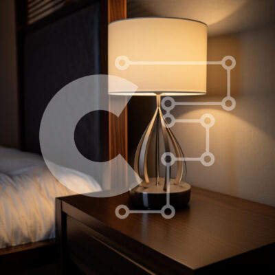 Intra Συλλεκτικό Ξύλινο Παζλ Plywood  4mm - Μοντέρνο φωτιστικό κομοδίνου σε ένα άνετο υπνοδωμάτιο Σε Ξύλινο Κουτί - Διαστάσεις Puzzle: 10x10 cm – 25 κομμάτια - Image 1