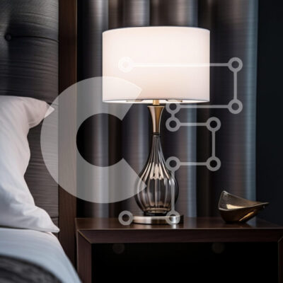 Intra Συλλεκτικό Ξύλινο Παζλ Plywood  4mm - Κομψό φωτιστικό κομοδίνου σε μοντέρνο υπνοδωμάτιο Σε Ξύλινο Κουτί - Διαστάσεις Puzzle: 10x10 cm – 25 κομμάτια - Image 1