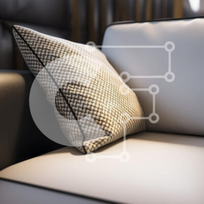 Intra Συλλεκτικό Ξύλινο Παζλ Plywood  4mm - Κομψός καναπές με διακοσμητικό μαξιλάρι Σε Ξύλινο Κουτί - Διαστάσεις Puzzle: 10x10 cm – 25 κομμάτια - Image 1