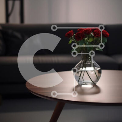 Intra Συλλεκτικό Ξύλινο Παζλ Plywood 4mm - Κόκκινα τριαντάφυλλα σε ένα ξύλινο τραπέζι σε ένα μοντέρνο σαλόνι Σε Ξύλινο Κουτί - Διαστάσεις Puzzle: 10x10 cm – 25 κομμάτια - Image 1