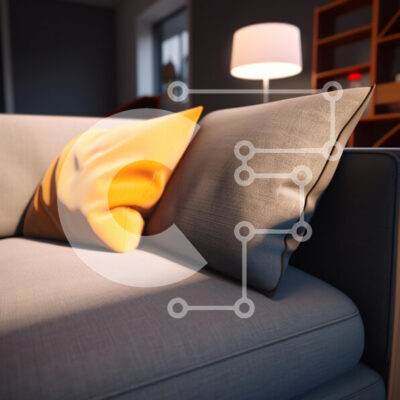 Intra Συλλεκτικό Ξύλινο Παζλ Plywood  4mm - Άνετο σαλόνι με κομψό καναπέ και μαξιλάρια Σε Ξύλινο Κουτί - Διαστάσεις Puzzle: 10x10 cm – 25 κομμάτια - Image 1