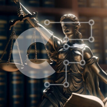 Intra Συλλεκτικό Ξύλινο Παζλ Plywood  4mm - Άγαλμα της κυρίας δικαιοσύνης μπροστά στα νομικά βιβλία Σε Ξύλινο Κουτί - Διαστάσεις: 10x10 cm – 25 κομμάτια - Image 1