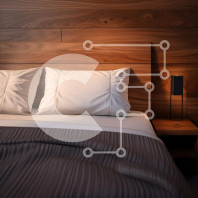 Intra Συλλεκτικό Ξύλινο Παζλ Plywood 4mm - Μοντέρνο εσωτερικό υπνοδωμάτιο με ξύλινο κεφαλάρι Σε Ξύλινο Κουτί - Διαστάσεις Puzzle: 10x10 cm – 25 κομμάτια - Image 1