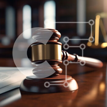 Intra Συλλεκτικό Ξύλινο Παζλ Plywood  4mm - Gavel and Scales of Justice σε μια δικαστική αίθουσα Σε Ξύλινο Κουτί - Διαστάσεις Puzzle: 10x10 cm – 25 κομμάτια - Image 1