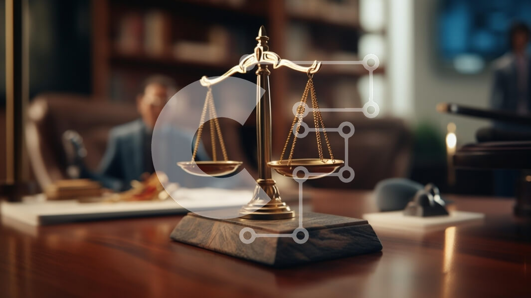 Intra Συλλεκτικό Ξύλινο Παζλ Plywood  4mm - Κλίμακα Δικαιοσύνης στο Νομικό Γραφείο Σε Ξύλινο Κουτί - Διαστάσεις Puzzle: 10x10 cm – 25 κομμάτια