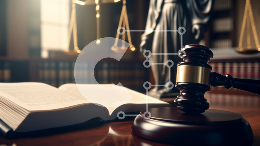 Intra Συλλεκτικό Ξύλινο Παζλ Plywood  4mm - Ρύθμιση της αίθουσας του δικαστηρίου με το Gavel and Law Book Σε Ξύλινο Κουτί - Διαστάσεις Puzzle: 10x10 cm – 25 κομμάτια