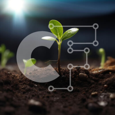 Intra Συλλεκτικό Ξύλινο Παζλ Plywood 4mm - Νεαρό φυτό που βλασταίνει στο έδαφος με το φως του ήλιου Σε Ξύλινο Κουτί - Διαστάσεις: 10x10 cm – 25 κομμάτια - Image 1