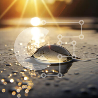 Intra Συλλεκτικό Ξύλινο Παζλ Plywood  4mm - Σταγόνα νερού που αντανακλούν το φως του ήλιου Σε Ξύλινο Κουτί - Διαστάσεις: 10x10 cm – 25 κομμάτια - Image 1