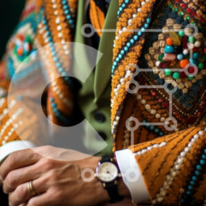 Intra Συλλεκτικό Ξύλινο Παζλ Plywood  4mm - Κομψή μόδα με περίπλοκο σχέδιο μπουφάν Σε Ξύλινο Κουτί - Διαστάσεις Puzzle: 10x10 cm – 25 κομμάτια