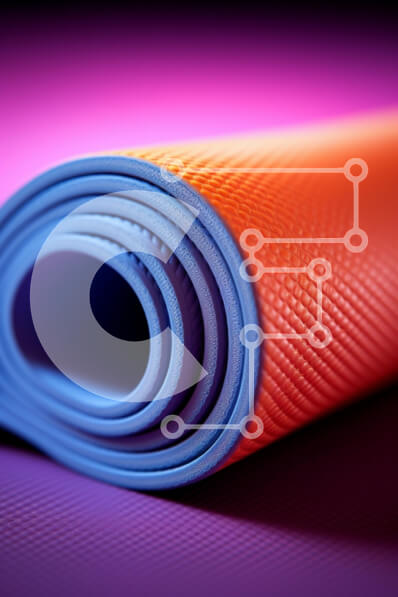 Intra Συλλεκτικό Ξύλινο Παζλ Plywood  4mm - Ρολό χαλάκι γιόγκα με πολύχρωμο σχέδιο Σε Ξύλινο Κουτί - Διαστάσεις: 10x10 cm – 25 κομμάτια