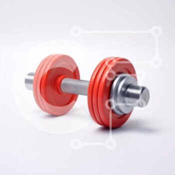 Intra Συλλεκτικό Ξύλινο Παζλ Plywood  4mm - Αλτήρας με κόκκινα βάρη σε λευκό φόντο Σε Ξύλινο Κουτί - Διαστάσεις: 10x10 cm – 25 κομμάτια - Image 1