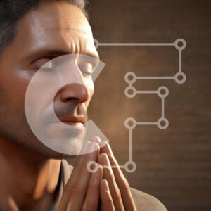 Intra Συλλεκτικό Ξύλινο Παζλ Plywood  4mm - Άνθρωπος σε ενατένιση Σε Ξύλινο Κουτί - Διαστάσεις Puzzle: 10x10 cm – 25 κομμάτια