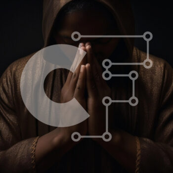 Intra Συλλεκτικό Ξύλινο Παζλ Plywood  4mm - Πρόσωπο στην προσευχή Σε Ξύλινο Κουτί - Διαστάσεις Puzzle: 10x10 cm – 25 κομμάτια - Image 1