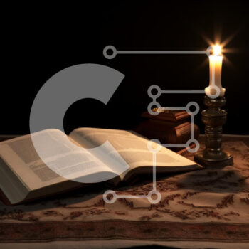 Intra Συλλεκτικό Ξύλινο Παζλ Plywood  4mm - Ανοιχτό Βιβλίο και Σκηνή υπό το φως των κεριών Σε Ξύλινο Κουτί - Διαστάσεις: 10x10 cm – 25 κομμάτια - Image 1