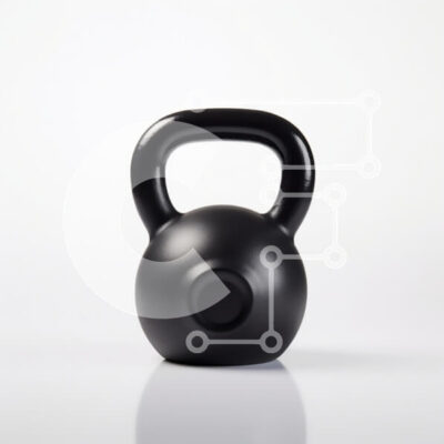 Intra Συλλεκτικό Ξύλινο Παζλ Plywood 4mm - Μαύρο Kettlebell σε λευκό φόντο Σε Ξύλινο Κουτί - Διαστάσεις: 10x10 cm – 25 κομμάτια - Image 1