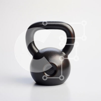 Intra Συλλεκτικό Ξύλινο Παζλ Plywood 4mm - Μαύρο Kettlebell σε ανοιχτόχρωμο φόντο Σε Ξύλινο Κουτί - Διαστάσεις: 10x10 cm – 25 κομμάτια - Image 1