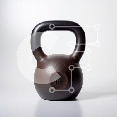 Intra Συλλεκτικό Ξύλινο Παζλ Plywood  4mm - Kettlebell σε λευκό φόντο Σε Ξύλινο Κουτί - Διαστάσεις: 10x10 cm – 25 κομμάτια - Image 1