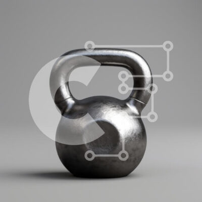 Intra Συλλεκτικό Ξύλινο Παζλ Plywood  4mm - Κομψό μεταλλικό Kettlebell σε ουδέτερο φόντο Σε Ξύλινο Κουτί - Διαστάσεις: 10x10 cm – 25 κομμάτια - Image 1