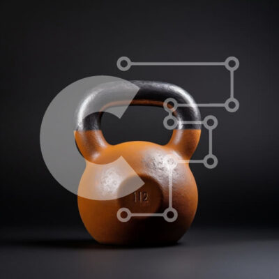 Intra Συλλεκτικό Ξύλινο Παζλ Plywood  4mm - 112 κιλά Kettlebell σε σκούρο φόντο Σε Ξύλινο Κουτί - Διαστάσεις: 10x10 cm – 25 κομμάτια - Image 1