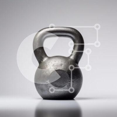 Intra Συλλεκτικό Ξύλινο Παζλ Plywood  4mm - Kettlebell σε ουδέτερο φόντο Σε Ξύλινο Κουτί - Διαστάσεις: 10x10 cm – 25 κομμάτια - Image 1