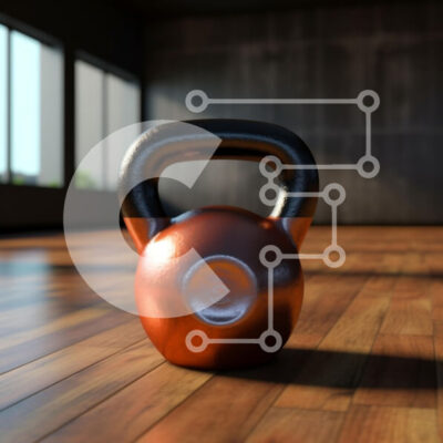 Intra Συλλεκτικό Ξύλινο Παζλ Plywood 4mm - Kettlebell σε περιβάλλον γυμναστικής Σε Ξύλινο Κουτί - Διαστάσεις: 10x10 cm – 25 κομμάτια - Image 1