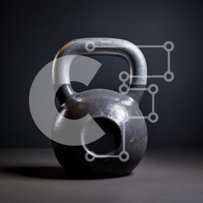 Intra Συλλεκτικό Ξύλινο Παζλ Plywood  4mm - Μαύρο Kettlebell σε σκούρο φόντο Σε Ξύλινο Κουτί - Διαστάσεις: 10x10 cm – 25 κομμάτια - Image 1