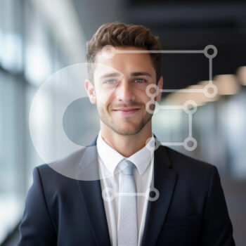 Intra Συλλεκτικό Ξύλινο Παζλ Plywood  4mm - Νέος επιχειρηματίας σε ένα σύγχρονο γραφείο Σε Ξύλινο Κουτί - Διαστάσεις Puzzle: 10x10 cm – 25 κομμάτια - Image 1