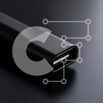 Intra Συλλεκτικό Ξύλινο Παζλ Plywood  4mm - Κοντινό πλάνο της υποδοχής USB-C Σε Ξύλινο Κουτί - Διαστάσεις Puzzle: 10x10 cm – 25 κομμάτια - Image 1