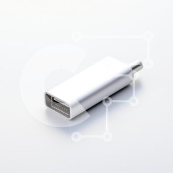 Intra Συλλεκτικό Ξύλινο Παζλ Plywood 4mm - Κομψή υποδοχή USB-C σε ανοιχτόχρωμο φόντο Σε Ξύλινο Κουτί - Διαστάσεις Puzzle: 10x10 cm – 25 κομμάτια - Image 1