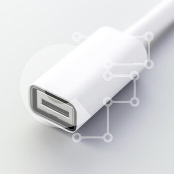 Intra Συλλεκτικό Ξύλινο Παζλ Plywood  4mm - Κοντινό πλάνο της λευκής υποδοχής USB Σε Ξύλινο Κουτί - Διαστάσεις Puzzle: 10x10 cm – 25 κομμάτια - Image 1