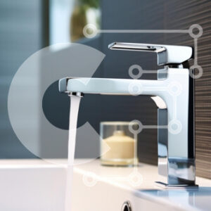 Intra Συλλεκτικό Ξύλινο Παζλ Plywood  4mm - Μοντέρνος νεροχύτης μπάνιου με βρύση χρωμίου Σε Ξύλινο Κουτί - Διαστάσεις Puzzle: 10x10 cm – 25 κομμάτια