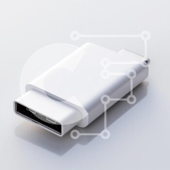 Intra Συλλεκτικό Ξύλινο Παζλ Plywood  4mm - Λευκός προσαρμογέας USB-C Σε Ξύλινο Κουτί - Διαστάσεις Puzzle: 10x10 cm – 25 κομμάτια - Image 1