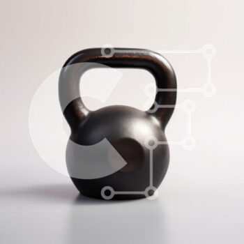 Intra Συλλεκτικό Ξύλινο Παζλ Plywood  4mm - Kettlebell σε μινιμαλιστικό φόντο Σε Ξύλινο Κουτί - Διαστάσεις: 10x10 cm – 25 κομμάτια - Image 1