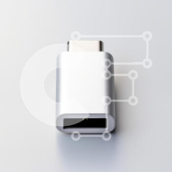 Intra Συλλεκτικό Ξύλινο Παζλ Plywood  4mm - Προσαρμογέας USB-C σε ανοιχτό φόντο Σε Ξύλινο Κουτί - Διαστάσεις Puzzle: 10x10 cm – 25 κομμάτια - Image 1