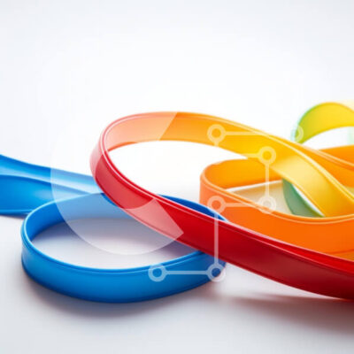 Intra Συλλεκτικό Ξύλινο Παζλ Plywood  4mm - Πολύχρωμα λαστιχάκια σε άσπρο φόντο Σε Ξύλινο Κουτί - Διαστάσεις: 10x10 cm – 25 κομμάτια - Image 1