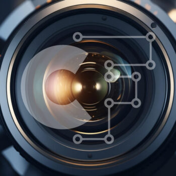 Intra Συλλεκτικό Ξύλινο Παζλ Plywood  4mm - Κοντινό πλάνο ενός φακού κάμερας Σε Ξύλινο Κουτί - Διαστάσεις Puzzle: 10x10 cm – 25 κομμάτια - Image 1