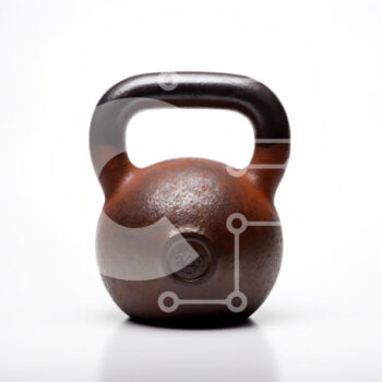 Intra Συλλεκτικό Ξύλινο Παζλ Plywood  4mm - Kettlebell σε λευκό φόντο Σε Ξύλινο Κουτί - Διαστάσεις: 10x10 cm – 25 κομμάτια - Image 1