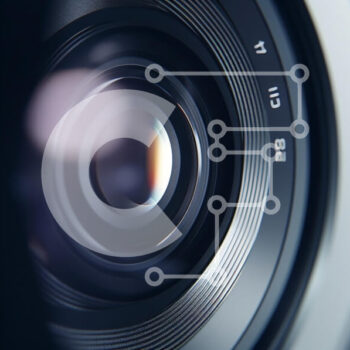 Intra Συλλεκτικό Ξύλινο Παζλ Plywood  4mm - Κοντινό πλάνο ενός φακού κάμερας Σε Ξύλινο Κουτί - Διαστάσεις Puzzle: 10x10 cm – 25 κομμάτια - Image 1