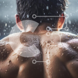 Intra Συλλεκτικό Ξύλινο Παζλ Plywood  4mm - Μυώδης πλάτη κάτω από τη βροχή Σε Ξύλινο Κουτί - Διαστάσεις Puzzle: 10x10 cm – 25 κομμάτια