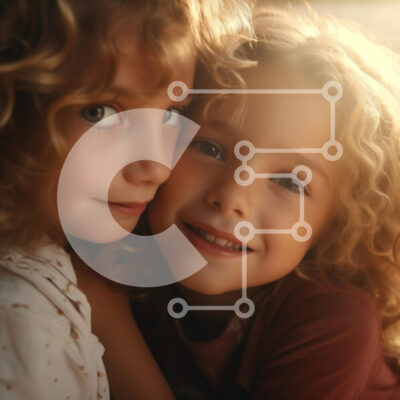 Intra Συλλεκτικό Ξύλινο Παζλ Plywood  4mm - Δύο νεαρά κορίτσια που μοιράζονται μια ευτυχισμένη στιγμή Σε Ξύλινο Κουτί - Διαστάσεις Puzzle: 10x10 cm – 25 κομμάτια - Image 1