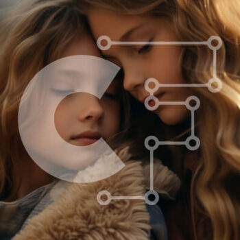 Intra Συλλεκτικό Ξύλινο Παζλ Plywood  4mm - Οική στιγμή ανάμεσα σε δύο κορίτσια Σε Ξύλινο Κουτί - Διαστάσεις Puzzle: 10x10 cm – 25 κομμάτια - Image 1